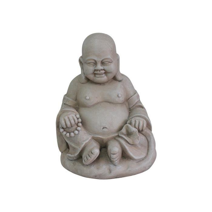 HOMEA Happy Bouddha déco 24x21xH31 cm creme