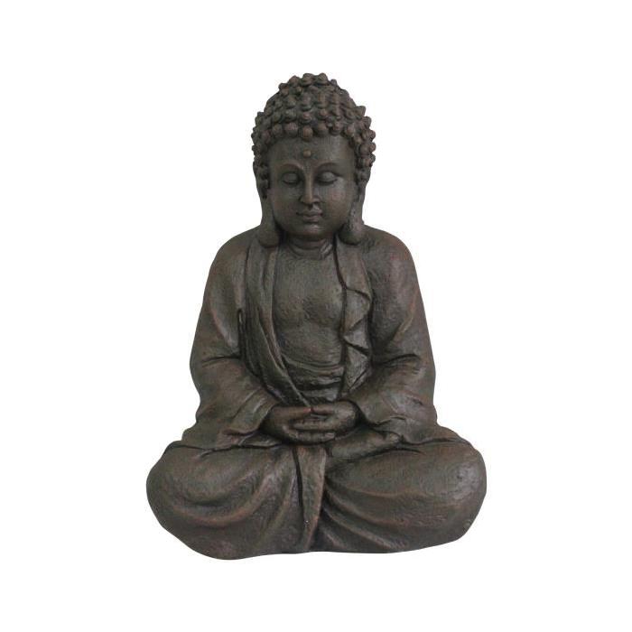 HOMEA Bouddha déco 26x16xH37 cm chocolat