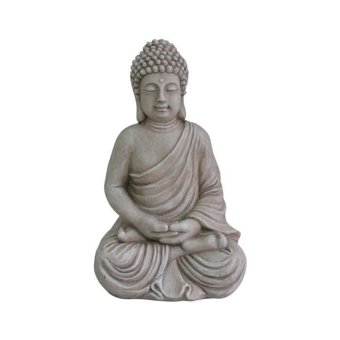 HOMEA Bouddha déco 28x22xH43 cm creme