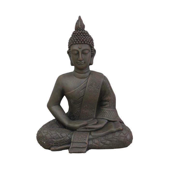 HOMEA Bouddha déco 47x30xH60 cm chocolat