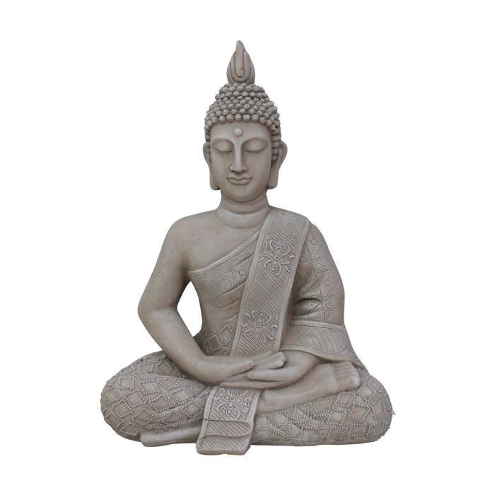 HOMEA Bouddha déco 47x30xH60 cm creme