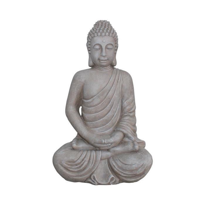 HOMEA Bouddha déco 58x45xH91 cm creme