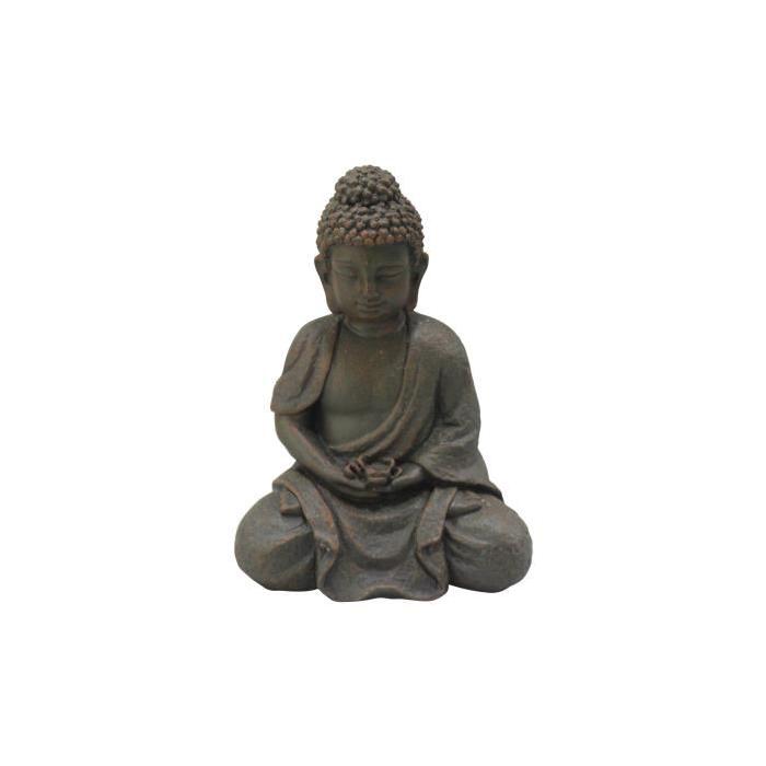 HOMEA Bouddha déco 12,5x9xH16 cm chocolat