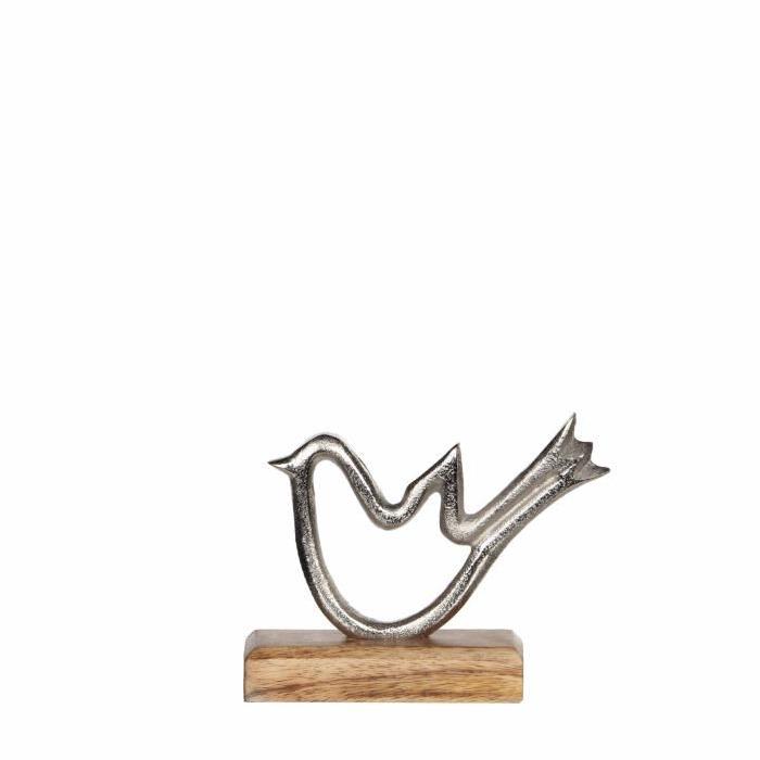 HOUSE OF SEASONS Sculpture Oiseau Argent  L14 x b5 x h15cm