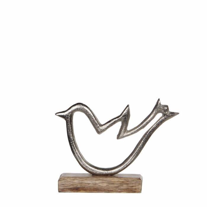 HOUSE OF SEASONS Sculpture Oiseau Argent  L17 x b5 x h19cm