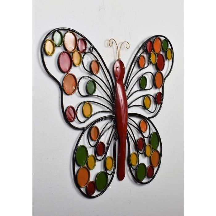 Décoration a poser Papillon Ailes - L 60 x P 43 x H 1,5 cm