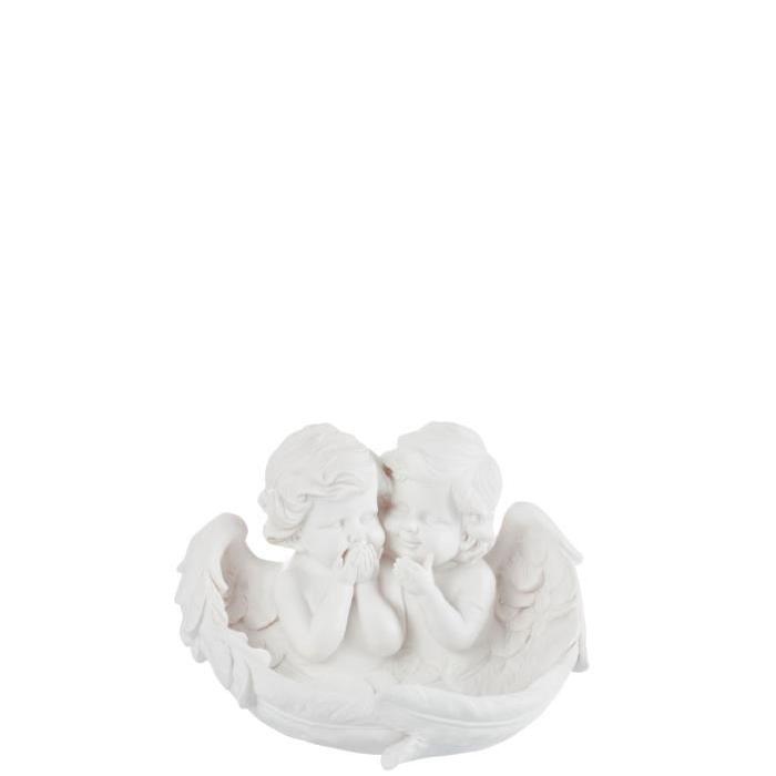 ANGES Figurine déco Résine 26x21x18 cm Blanc