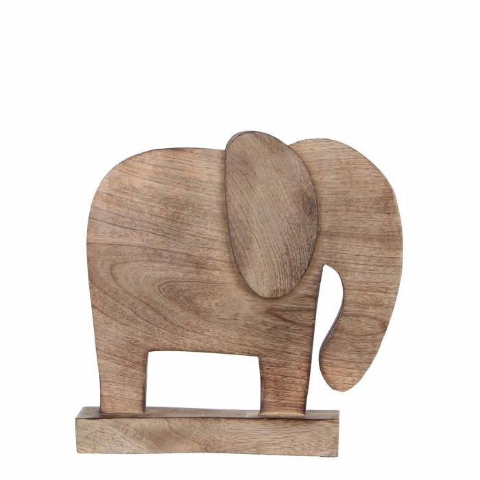 MICA DECORATIONS Sculpture Elephant Beige  L24 x b5 x h25cm