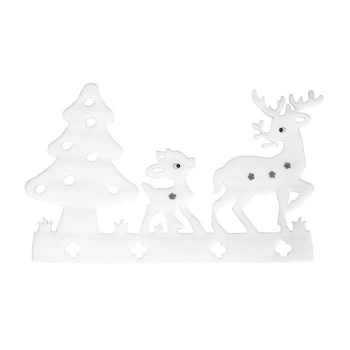Sticker de Noël paysage Blanc 38x60 cm
