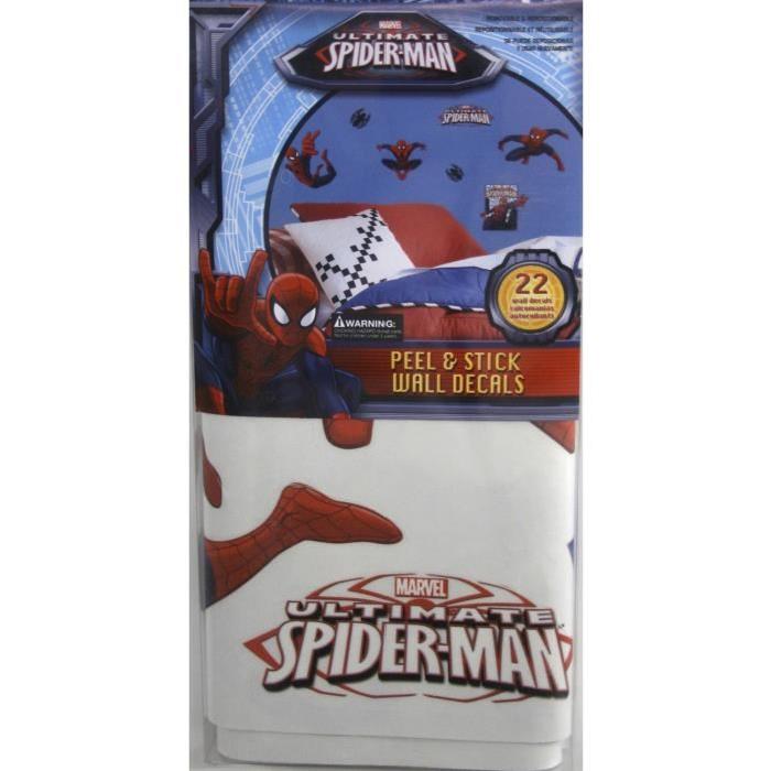 SPIDERMAN Stickers Muraux Enfant (4 Planches Repositionnables)