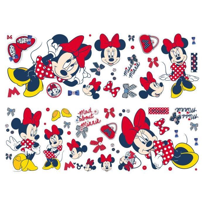 MINNIE Lot de 2 Stickers muraux 70x25 cm