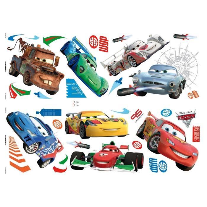 CAR 2 Lot de 2 Stickers muraux 70x25 cm