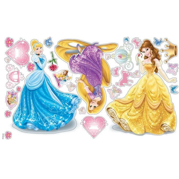 PRINCESSE Lot de 2 Stickers muraux 70x25 cm