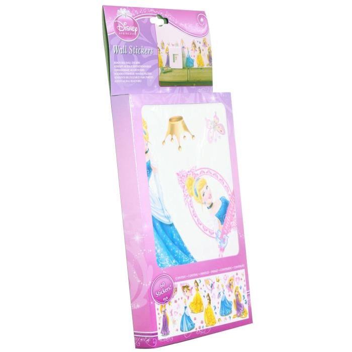 PRINCESSE Lot de 2 Stickers muraux 70x25 cm