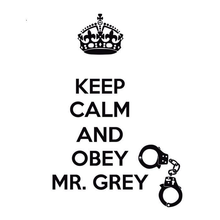 Stickers adhésif mural Keep Calm and Obey Mr. Grey - 40x60cm