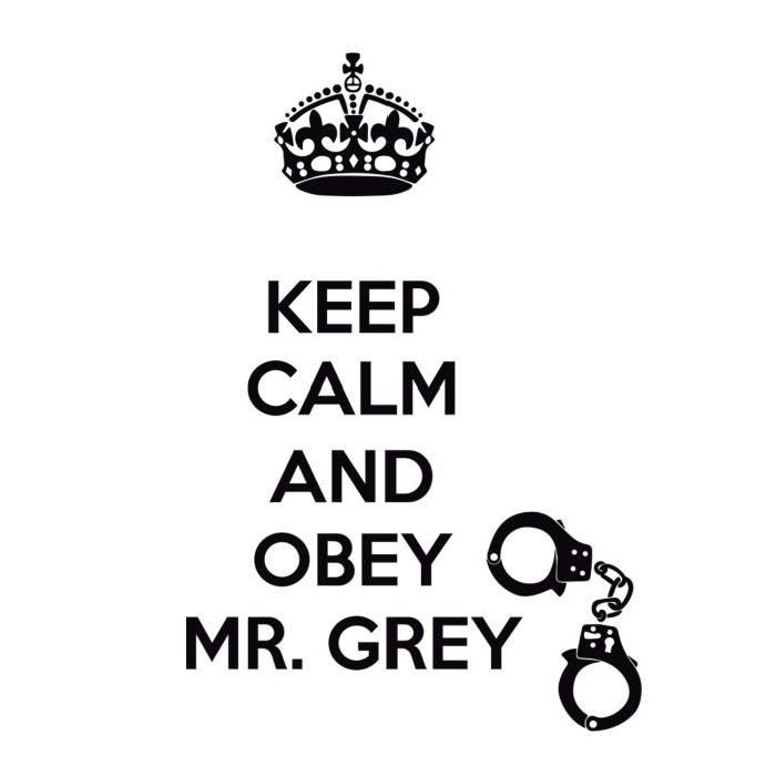 Stickers adhésif mural Keep Calm and Obey Mr. Grey - 40x60cm