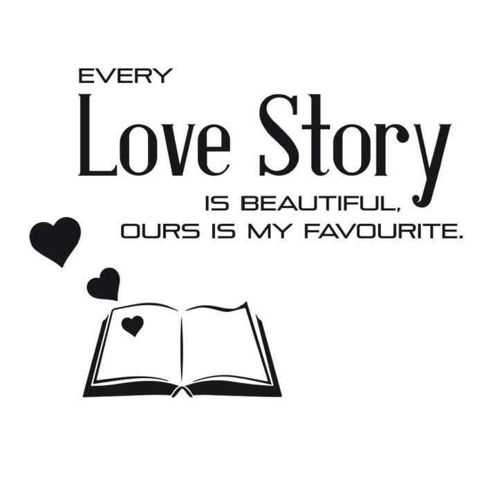 Stickers adhésif mural Every love story is beautiful - 53x40cm