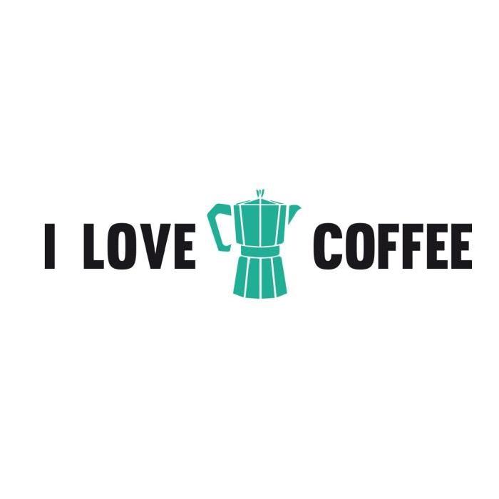 Stickers adhésif mural I love coffee - 118x30cm