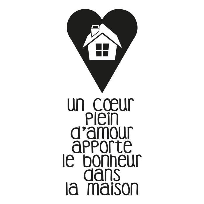 Stickers adhésif mural Le bonheur est une maison - 40x93cm