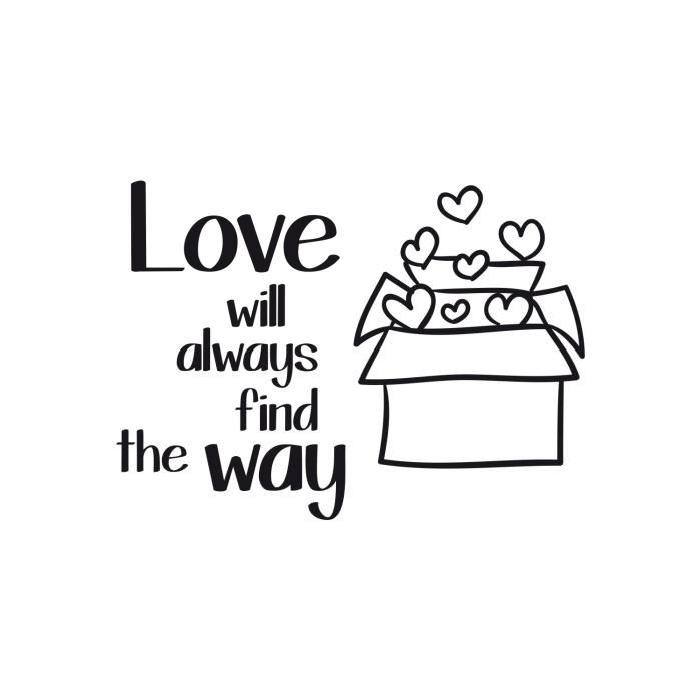 Stickers adhésif mural Love will always - 41x30cm