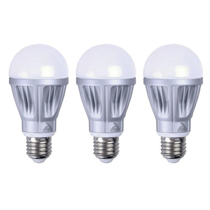 AWOX Lot de 3 Ampoules E27 LED blanches connectées dimmables SmartLIGHT