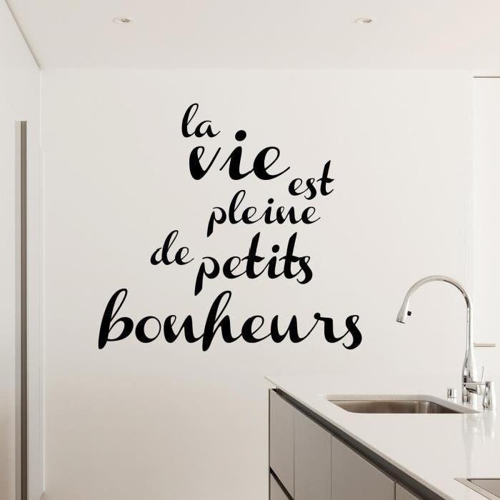 Stickers adhésif mural La vie est pleine de petit bonheurs - 32x30cm