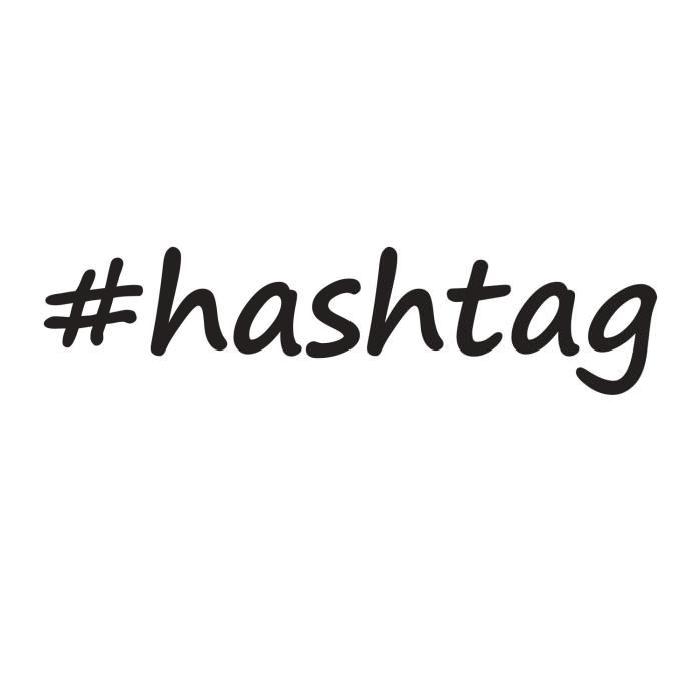 Stickers adhésif mural #hashtag - 80x19cm