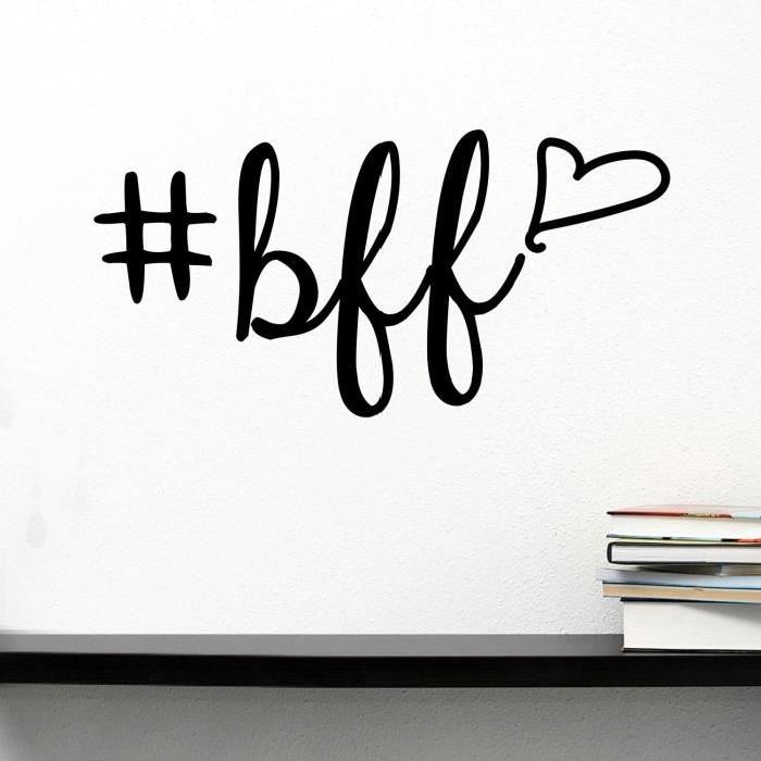 Stickers adhésif mural #bff - 80x40cm