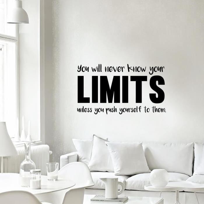 Stickers adhésif mural Know your limits - 52x30cm