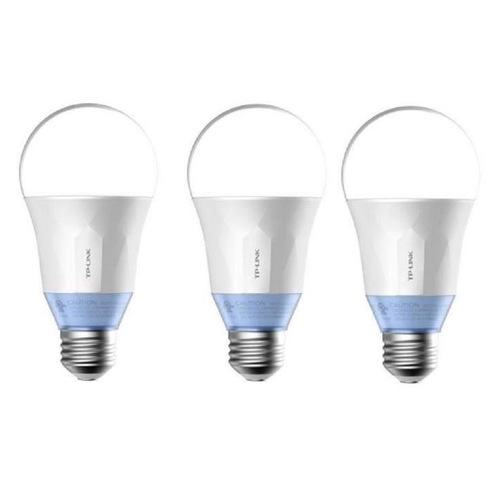 TP-LINK Lot de 3 Ampoules LED LB120 connectées Wi-Fi E27 60 W avec lumiere blanche personnalisable