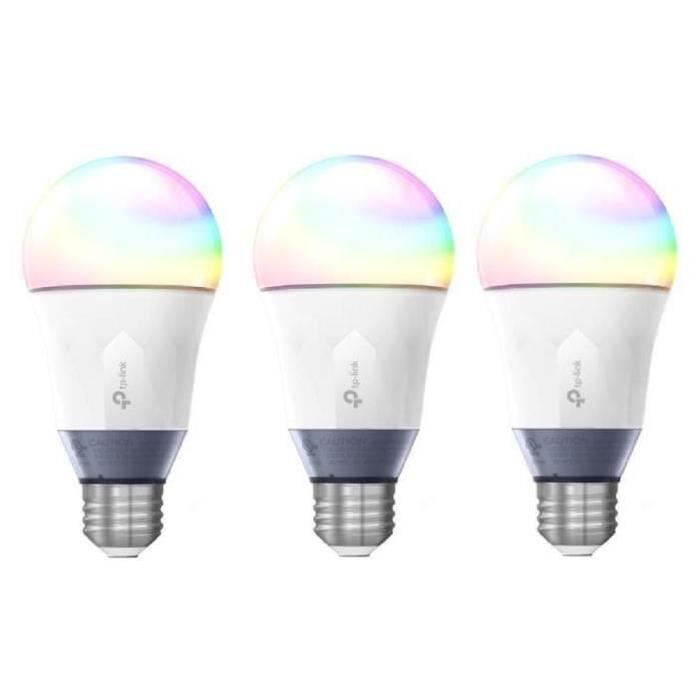 TP-LINK Lot de 3 Ampoules LED LB130 connectées Wi-Fi E27 avec changement de couleur, de blanc et de luminosité