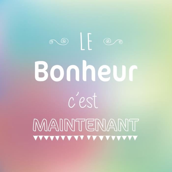 Affiche papier -  Le bonheur c'est maintenant  - Braun Studio  -  30x30 cm