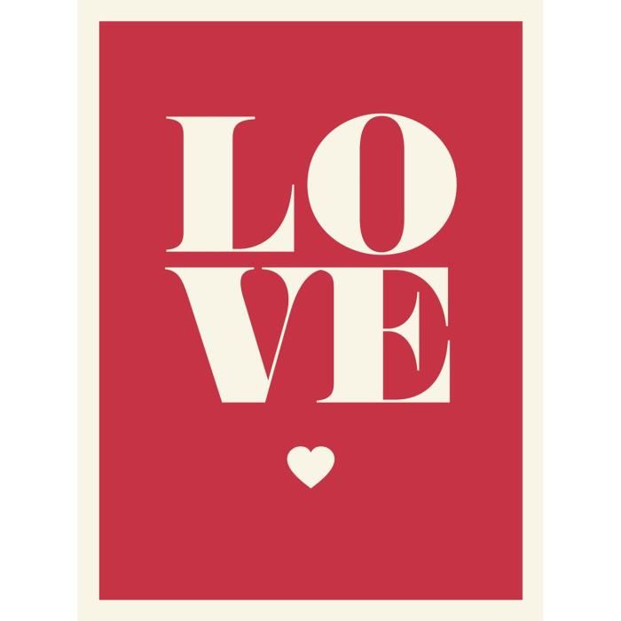 Affiche papier -  Love en rouge  - Braun Studio  -  30x40 cm