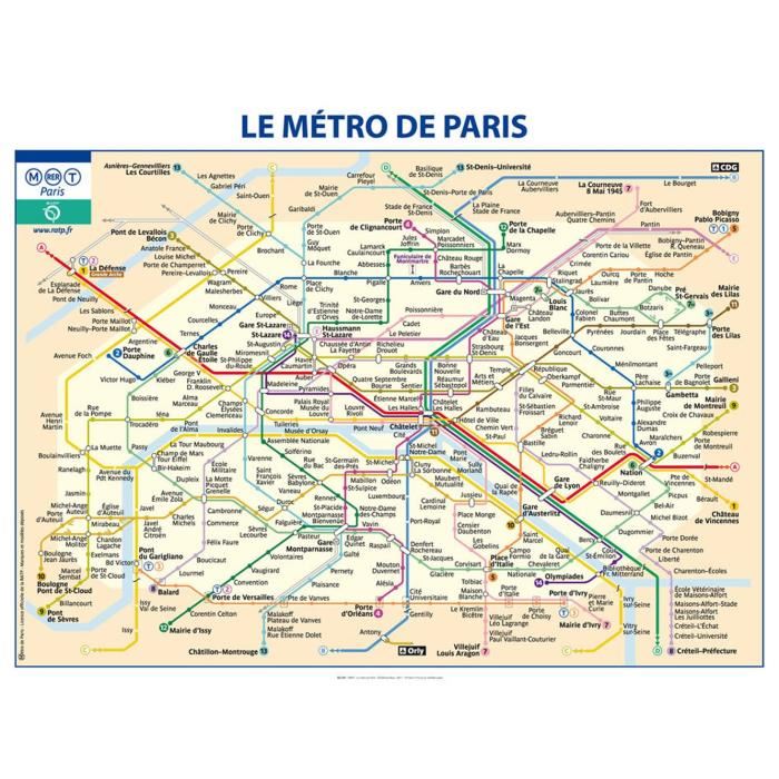 Affiche papier -  Métro de Paris  - Ratp  -  60x80 cm