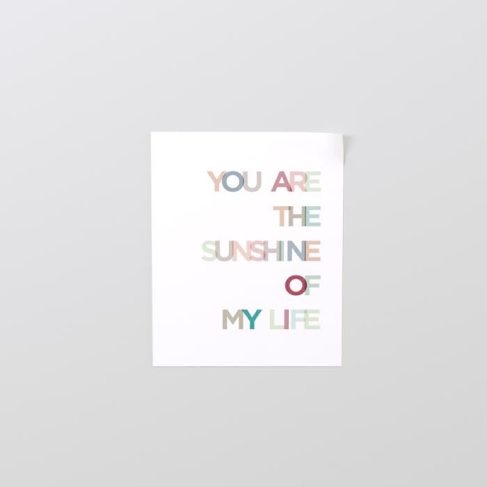 Affiche papier -  Sunshine  - Braun Studio  -  24x30 cm