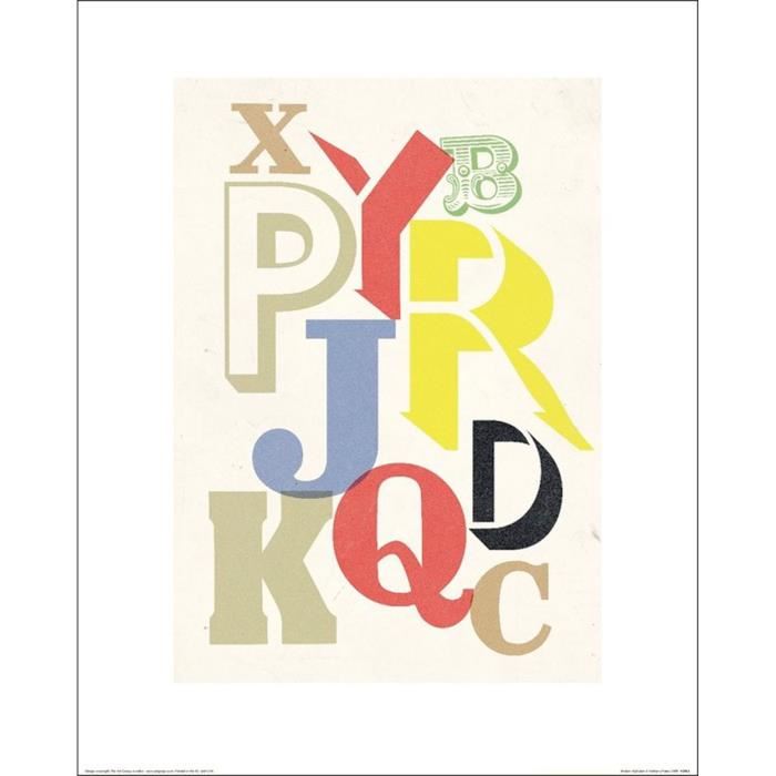 Affiche papier - Anthony Peters (Broken Alphabet)  -  40x50 cm