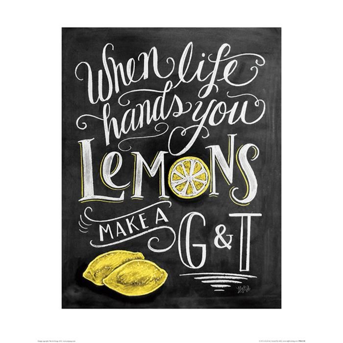 Affiche papier - LILY & VAL (LEMONS)  -  40x50 cm