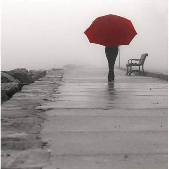 Affiche papier - Red Umbrella I   -  30x30 cm