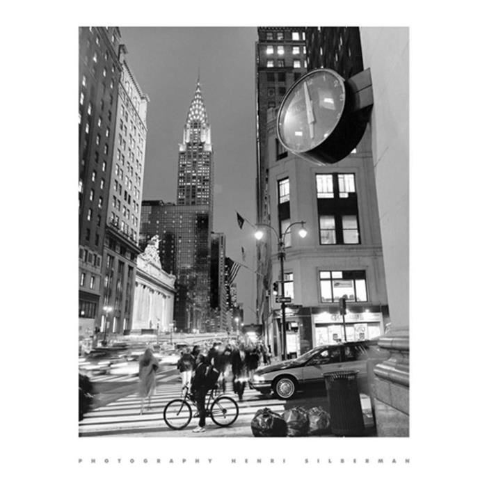 Affiche papier -  Chrysler Clock, Madison Ave.  - Silberman  - 40x50 cm