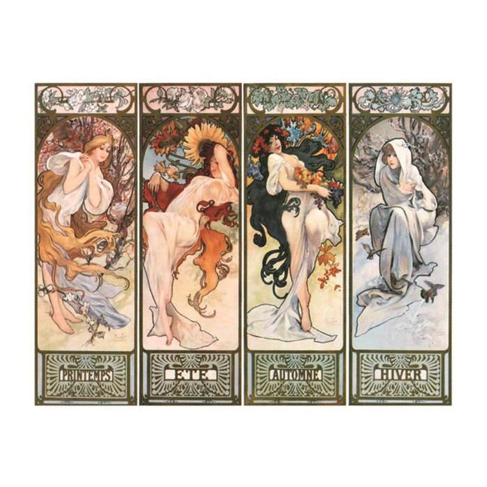 Affiche papier -  Les Saisons  - Mucha  - 40x50 cm