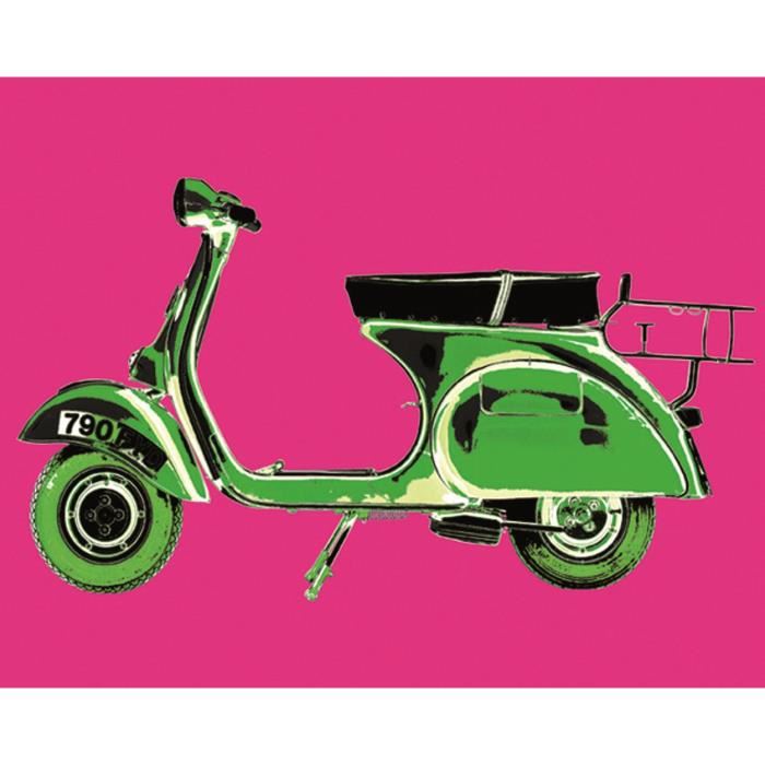 Affiche papier -  Vespa on Pink  - Tell  - 40x50 cm