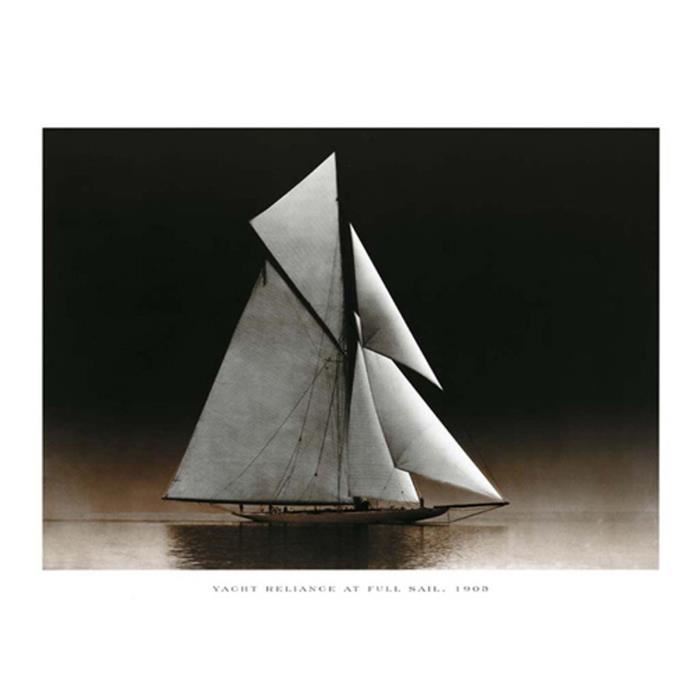 Affiche papier -  Yacht Reliance at Full Sail  - Photography Collection  - 24x30 cm