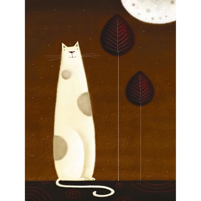 Affiche papier -  Feline and Two Leaves  - Parry  - 24x30 cm