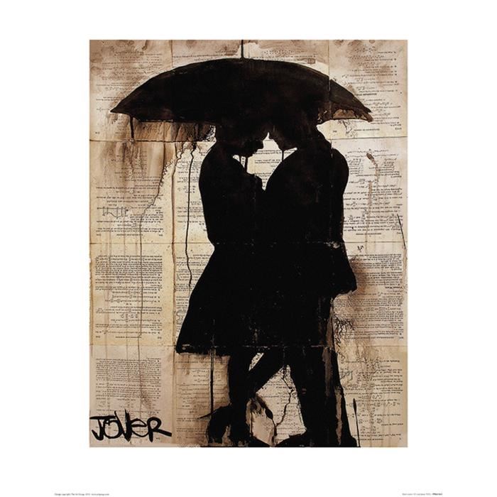 Affiche papier - Loui Jover (Rain Lovers)   -  40x50 cm