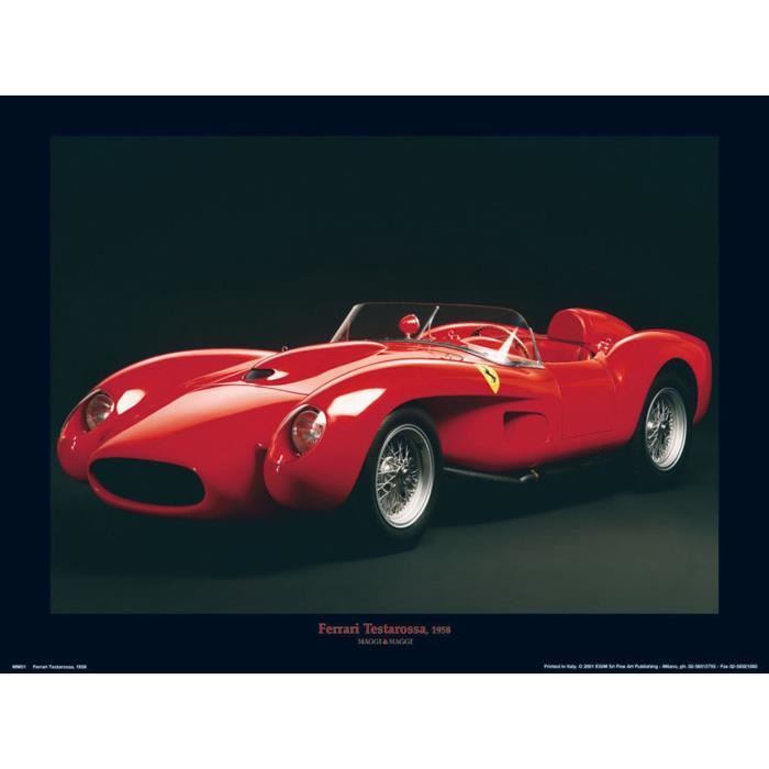 Affiche papier -  Ferrari Testarossa, 1958   - Photography  -  30x40 cm