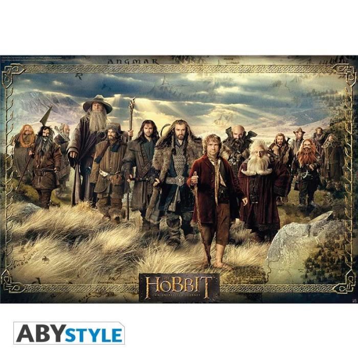 Poster Le Hobbit - Groupe - 98 x 68 cm