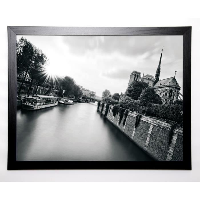 AG Image encadrée Classic B&W Notre Dame Gris