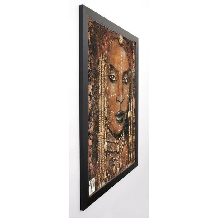 ARIETTI FABIENNE Image encadrée Regard Peul 67x87 cm Marron