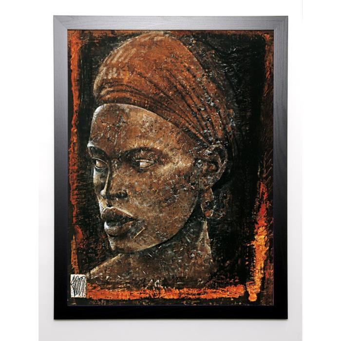 ARIETTI FABIENNE Image encadrée Regard éthiopien 67x87 cm Marron