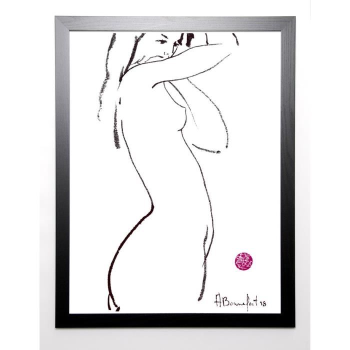 BONNEFOIT ALAIN Image encadrée Jany 67x87 cm Blanc